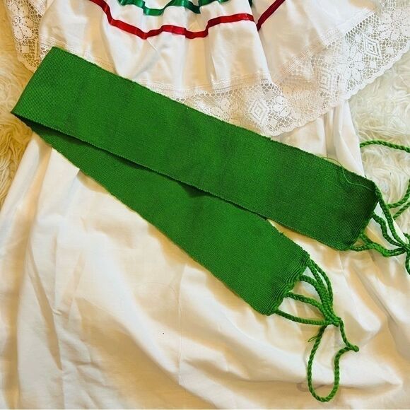 JUST BELT Mexican green traditional belt 16 de Septiembre fiesta / 5 de mayo - Picture 2 of 6